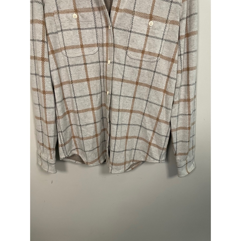 Faherty Legend Sweater Shirt in Windowpane Plaid Size XS Casual Fall Layering - Picture 4 of 11